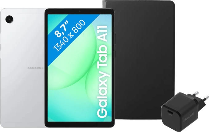 Samsung Galaxy Tab A11 8,7 inch 128GB Wifi Zilver + Basis Accessoirepakket