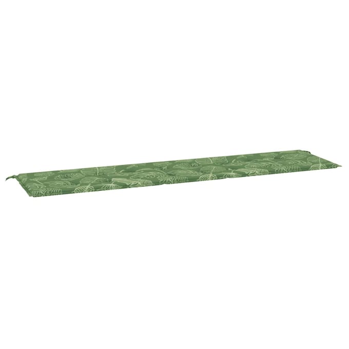 vidaXL Tuinbankkussen bladpatroon 200x50x3 cm stof