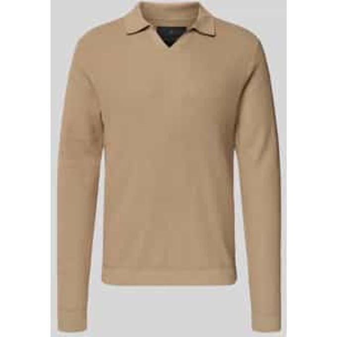 Gebreide pullover met ribboorden, model 'EASTON'