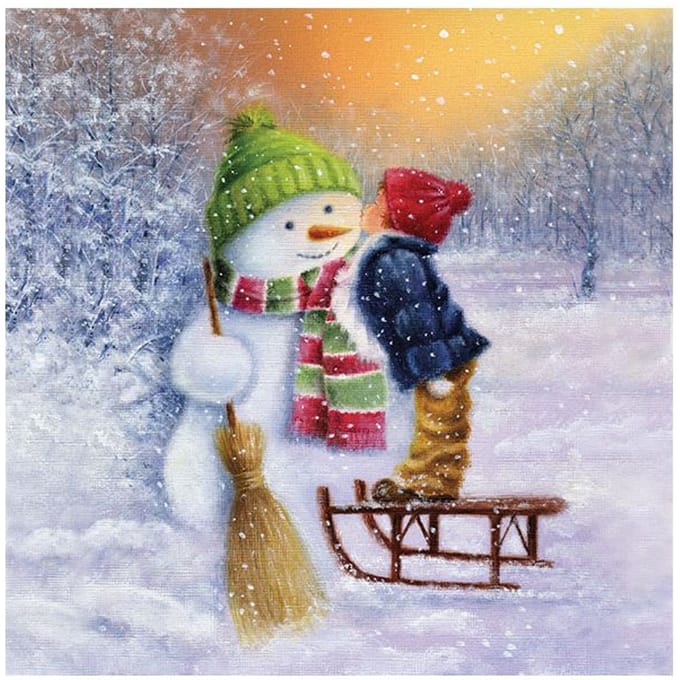 Servet "Good Night Snowmen"
