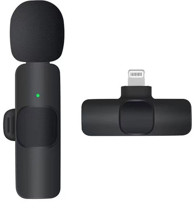 Draadloos Lavalier Microfoon – 360° Opname, Plug & Play, 20m Bereik, 4 Uur Gebruik, Mini Draagbaar Voor YouTube, TikTok & Live Streaming