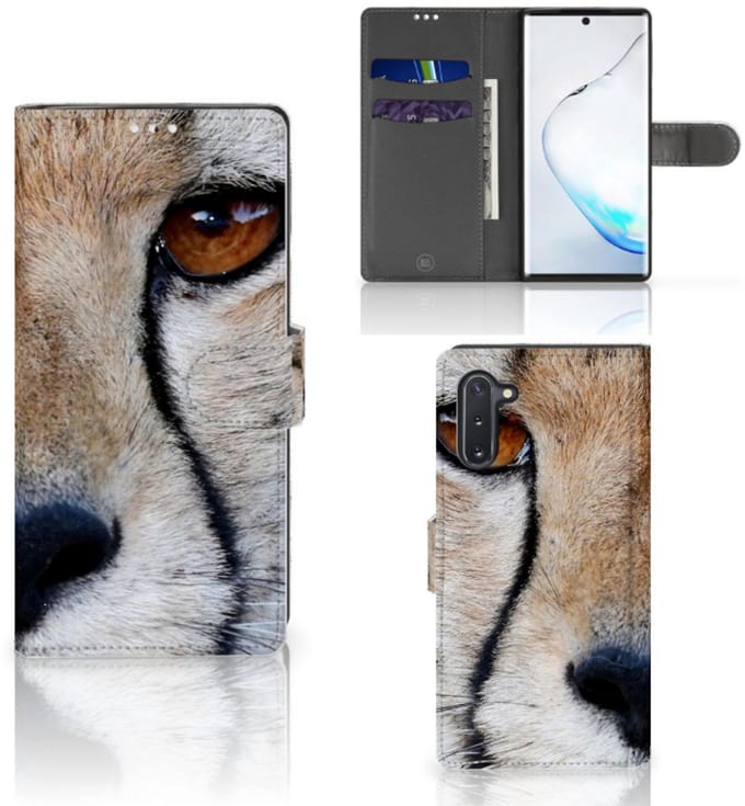 Samsung Galaxy Note 10 Telefoonhoesje met Pasjes Cheetah