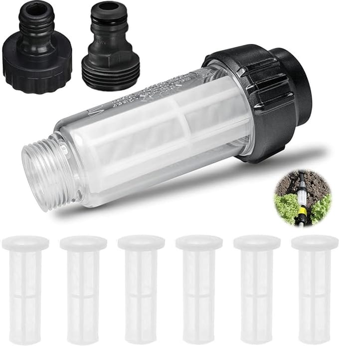 7-delig waterfilter, hogedrukreiniger-rugfilter, geschikt voor Karcher K2 - K7 waterfilter