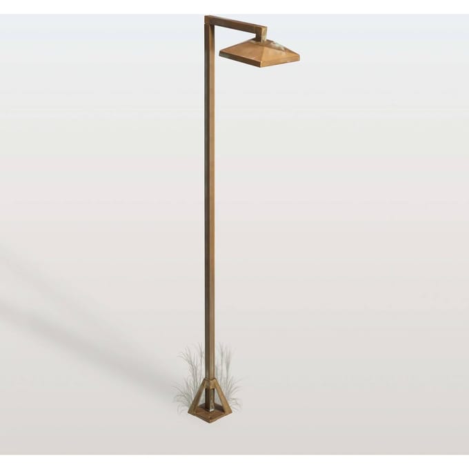 Moretti Luce LED tuinpadverlichting Aura Edge, 100 x 19,5 cm, antiek messing