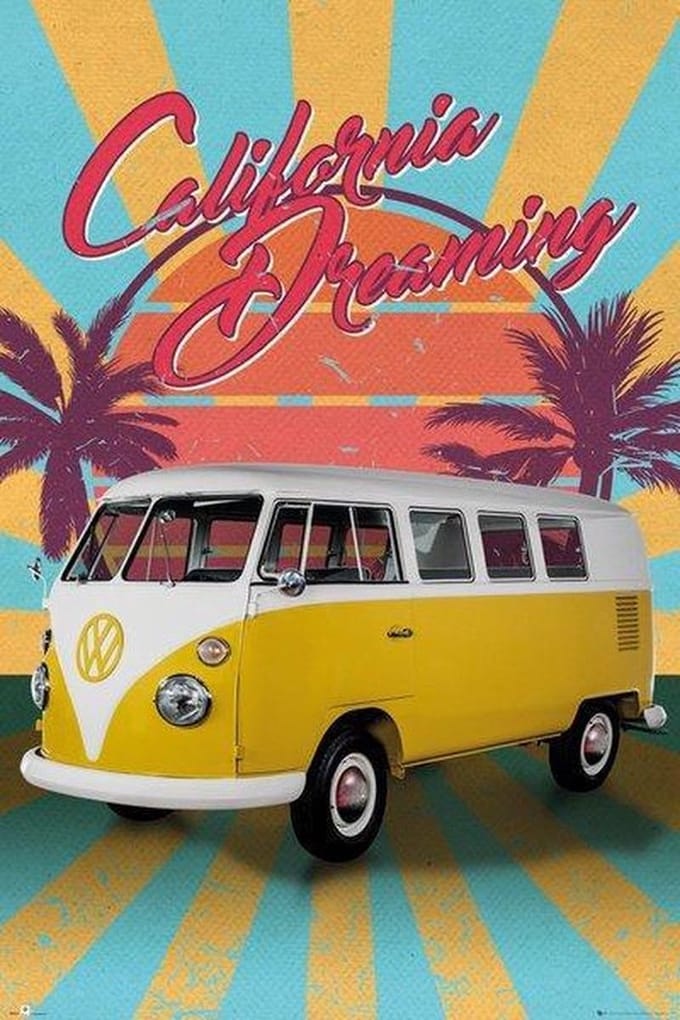 Volkswagen Vw Camper Cali Retro - Maxi Poster
