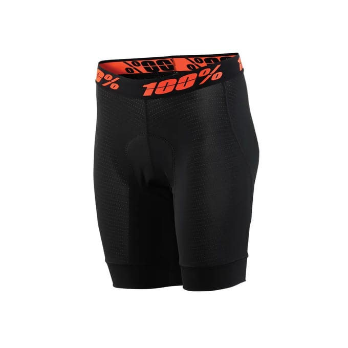 100% Dames MTB Short Crux Liner - Zwart - M
