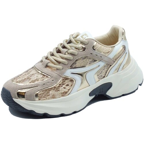 GIO+ Dalia Sneakers - Leer - Dames - Beige - Maat 37