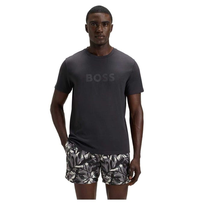 Boss Heren Hbw Logo T-Shirt (Donkergrijs)