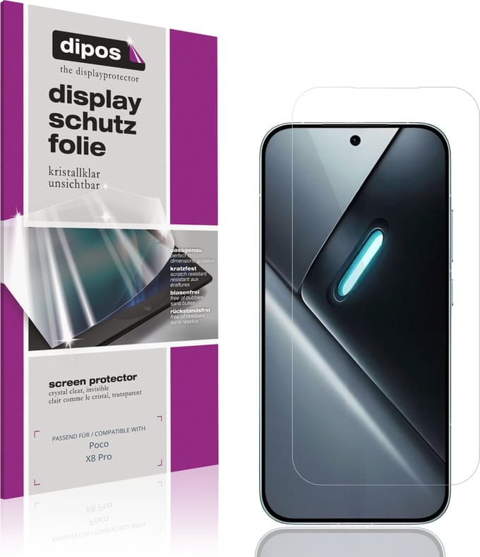 dipos – 4x Beschermfolie geschikt voor Poco X8 Pro | Krasbestendige & heldere Screenprotector Ultra-Thin