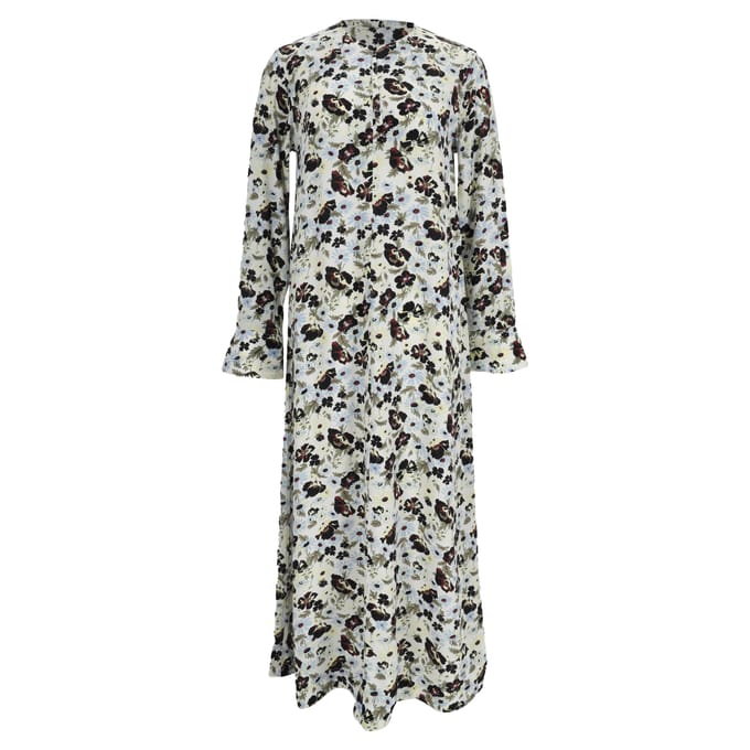 Ganni crêpe maxi-jurk met bloemenprint van viscose
