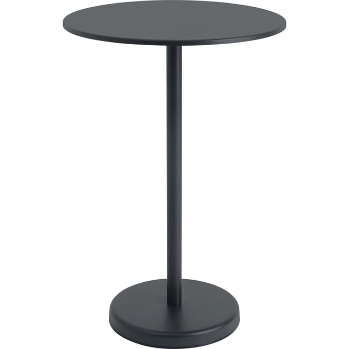 Muuto Linear Steel Tafel rond - zwart - Hoogte 105 cm
