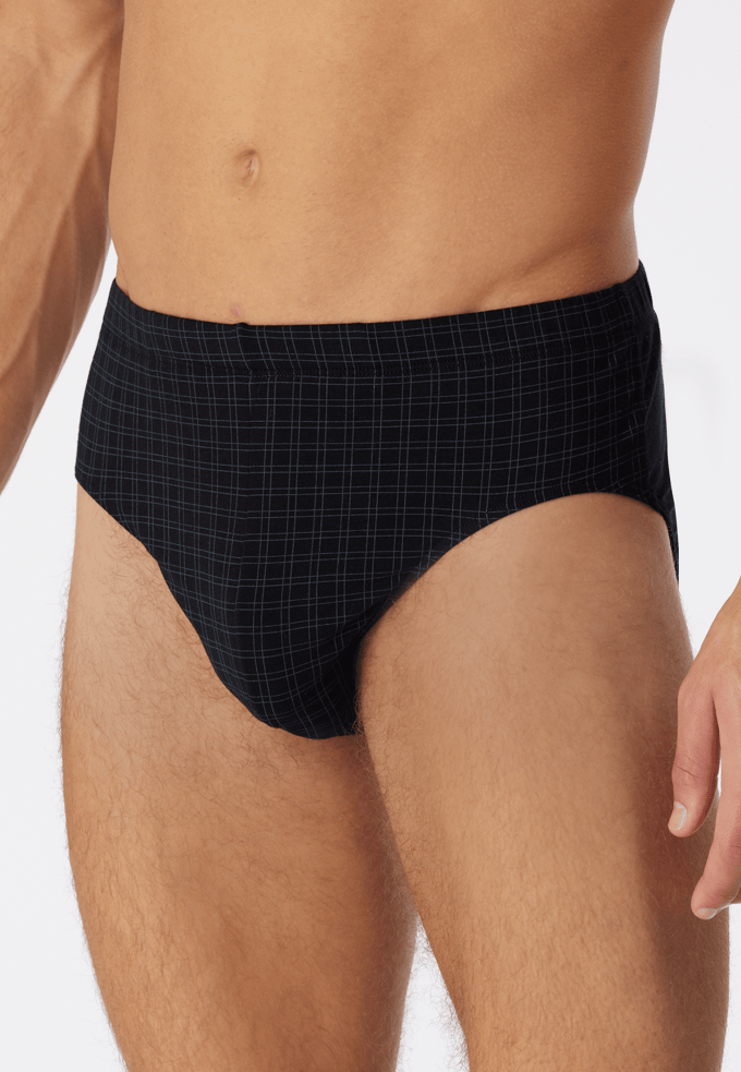 Zwarte geruite minislip - Cotton Casuals 10
