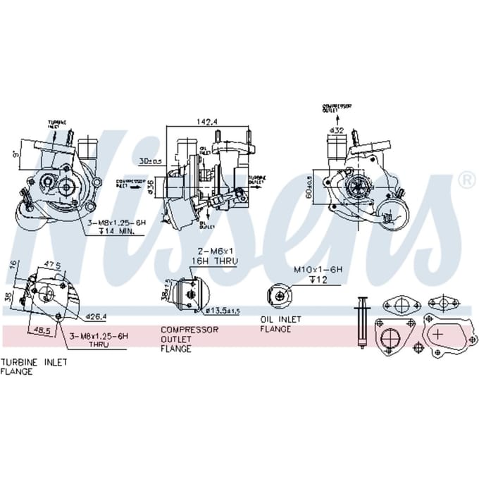 Supercharger, drukvulling NISSENS 93134