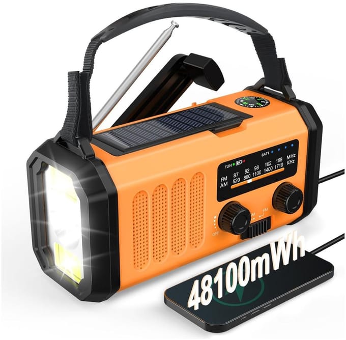 Bouwradio met Accu - Noodradio - DAB