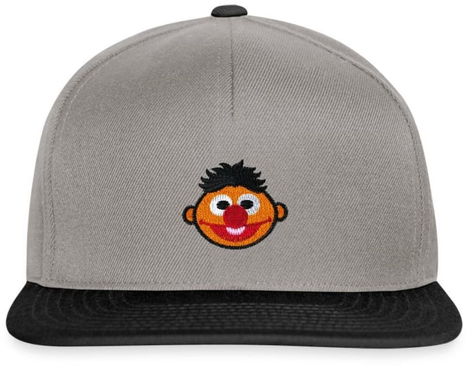 Sesame Street Ernie Borduurwerk Snapback cap