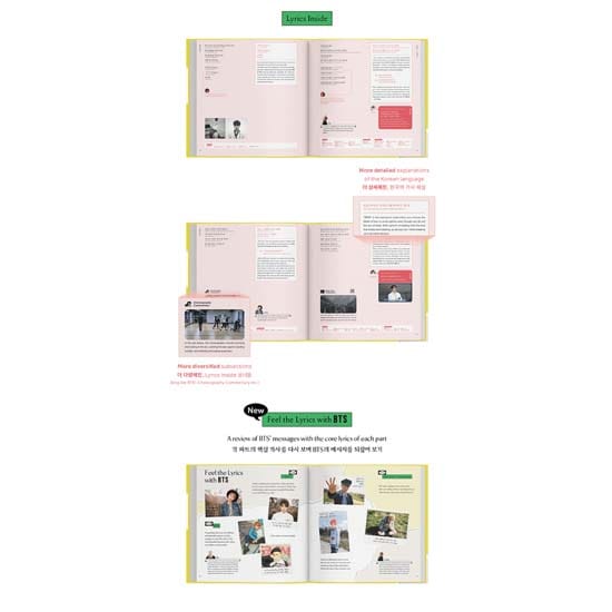 BTS-LYRICS BINNEN 2 1EA white