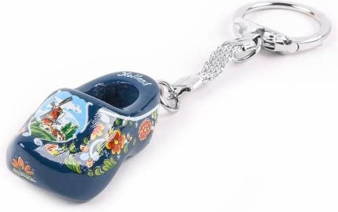 Sleutelhanger Klomp Enkel Holland Blauw 4 Cm - Souvenir