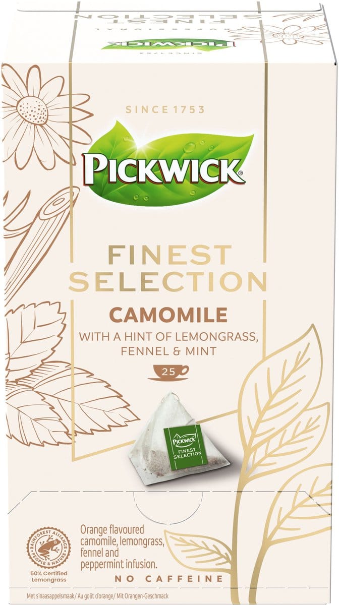 Thee pickwick finest selection camomile 25x2gr | 4 stuks