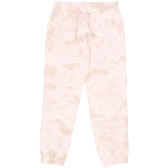 Lichtgewicht trainingspakbroek Dames Sportkleding Halfhoge cloud-dye joggingbroek Zanddrift/wit