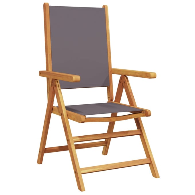 vidaXL - Inklapbare - stoelen - 6 - st - verstelbaar - antracietkleurig