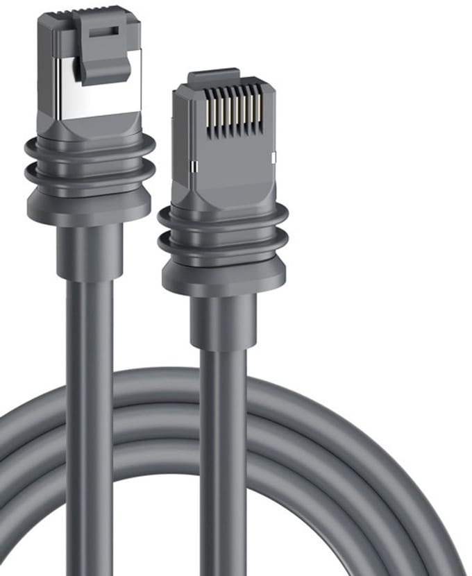 Internetkabel CAT6 5 m - Ethernet Netwerkkabel Geschikt voor Starlink Gen3 - Waterdicht - Grijs