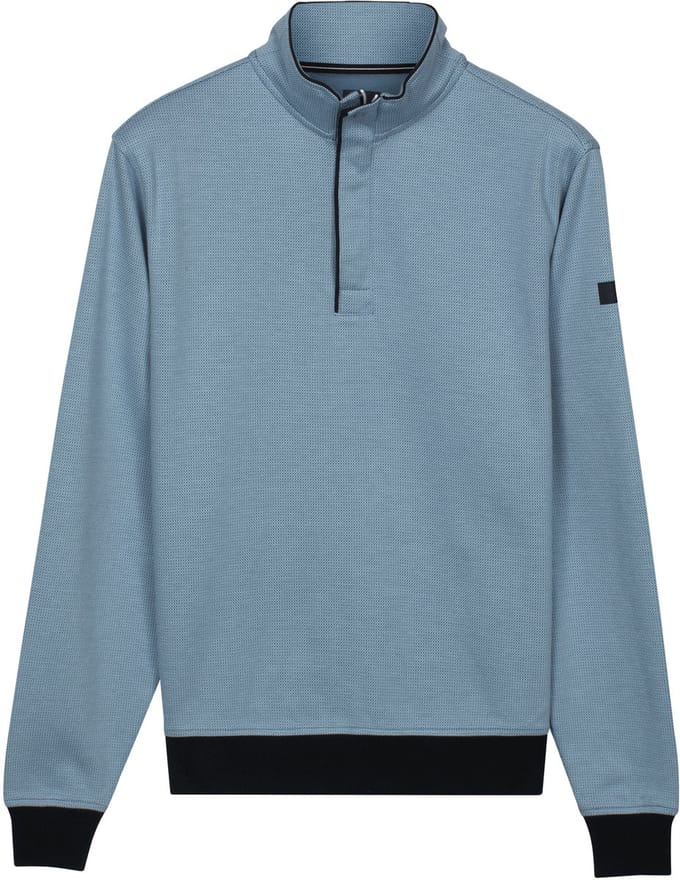 Baileys – Heren Trui – Half Zip Sweater - Jacquard Sweatshirt – Blauw – 613147-64