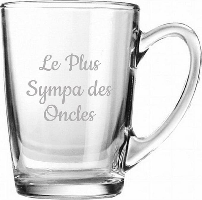 Theeglas gegraveerd - 32cl - Le Plus Sympa des Oncles