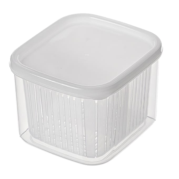 Keuken Product Groente Fruit Opbergcontainer 2 Compartimenten Koelkast Opbergorganizer voor Ui transparant