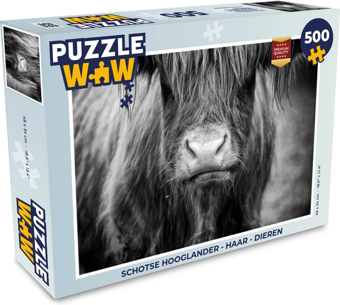 Puzzel Schotse Hooglander - Haar - Dieren - Legpuzzel - Puzzel 500 stukjes