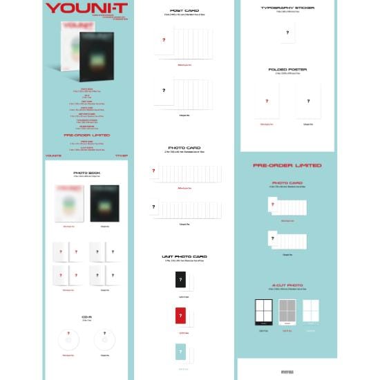 YOUNITE 7e Mini Album YOUNI T No POB Random white