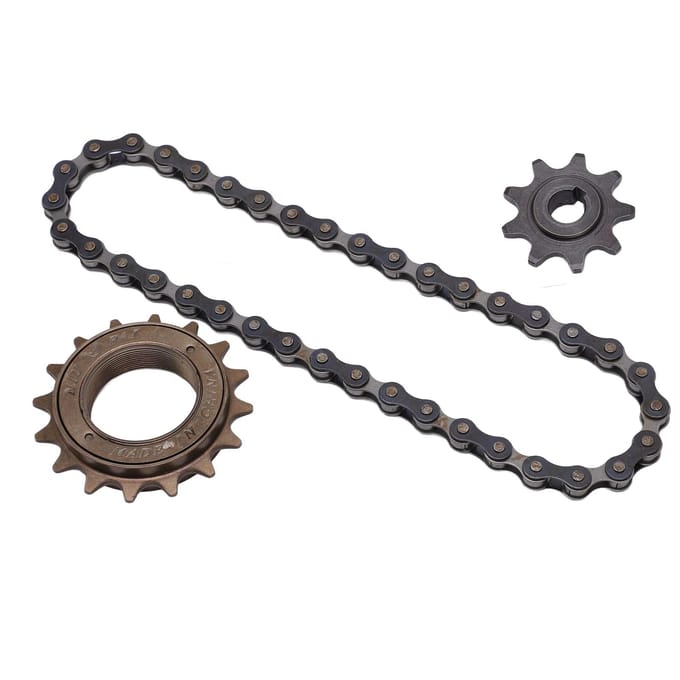 Fiets Vrijloop Kit 16 Tands Vrijloop 9 Tands Tandwiel 38 Schakel Ketting Mountainbike Kettingblad gray