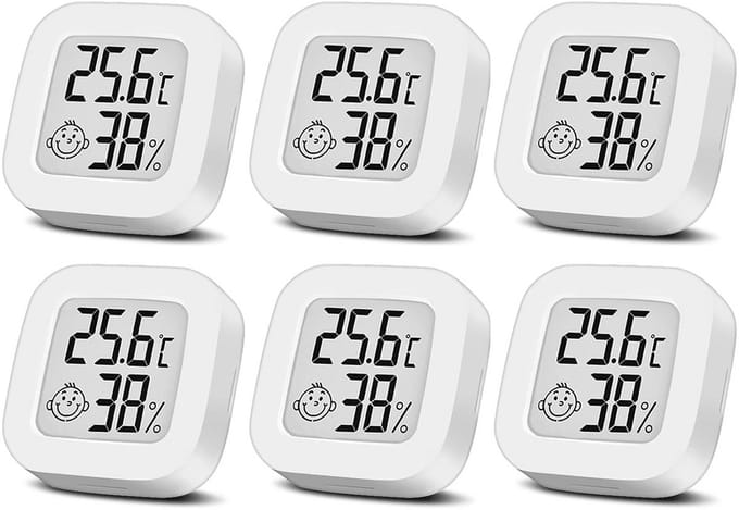 Digitale Hygrometer & Thermometer Binnen Meetapparaat Mini LCD Display Set (6 Stuks)