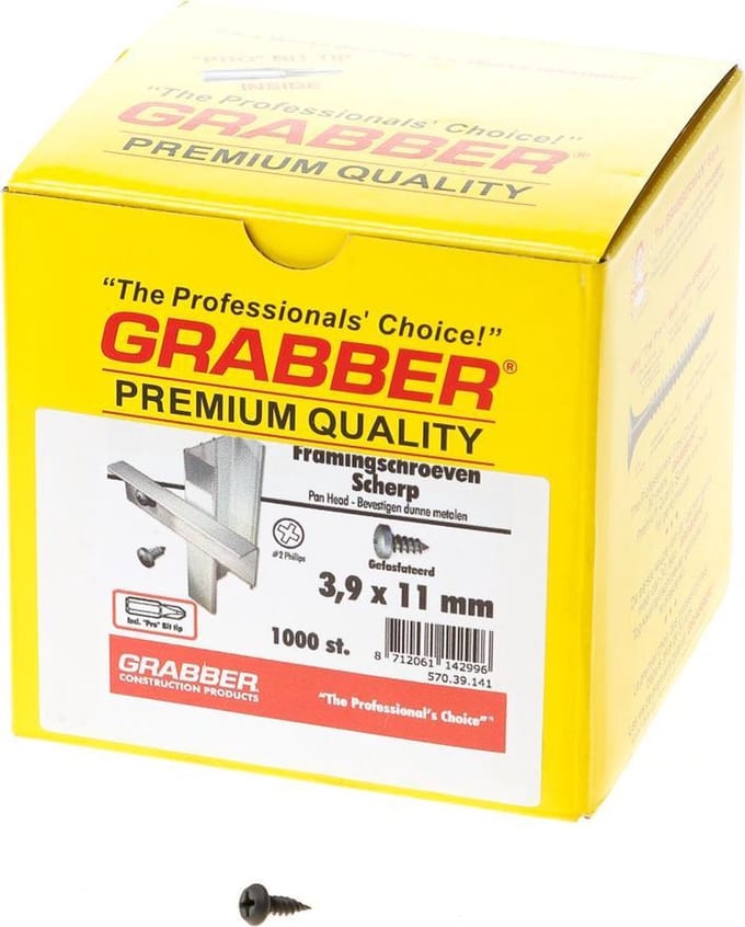 Grabber framingschr 3.9x11 panhead gefosf (Prijs per 1.000 stuks)