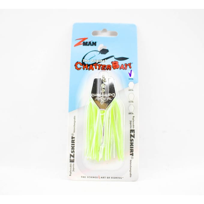 Zman Chatterbait 1/4 oz Zinkende Kunstaaskaart Wit (0027)