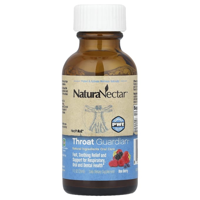 NaturaNectar, Keelbeschermer™ Spray, Bijenbes, 1 fl oz (30 ml)