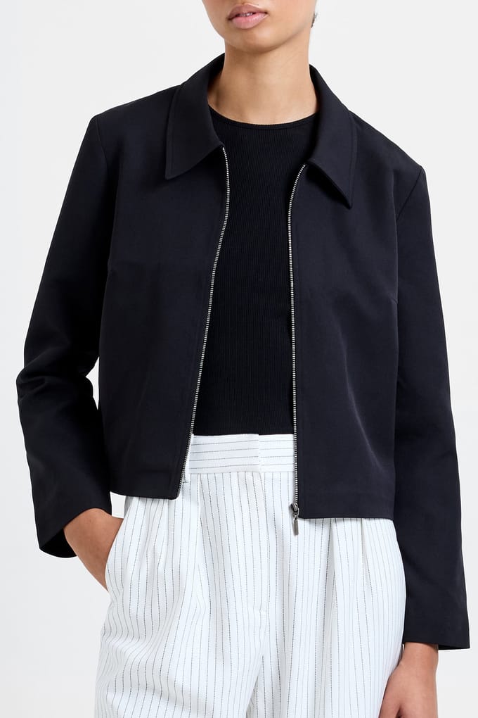 French Connection Zip Through Jacket Black Taglia: M | Giacche Outlet | Donna | Nero