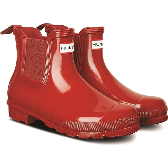 Hunter Original Chelsea Gloss Rubber dameslaarzen Military Red Wellington