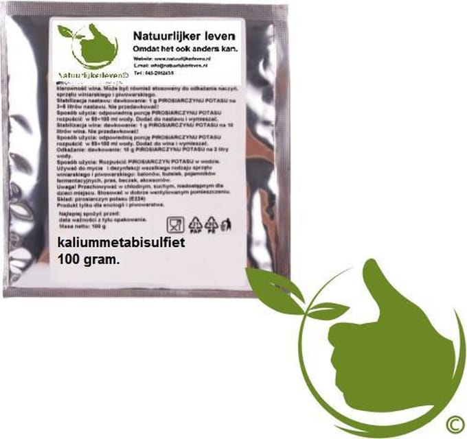Kaliummetabisulfiet 100 gram
