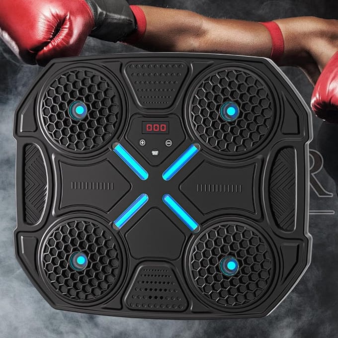 Boksen Muziek Machine - Slimme Trainer - Interactieve Training - Smart Punch Tracking - 32x28x5.5cm - Zwart