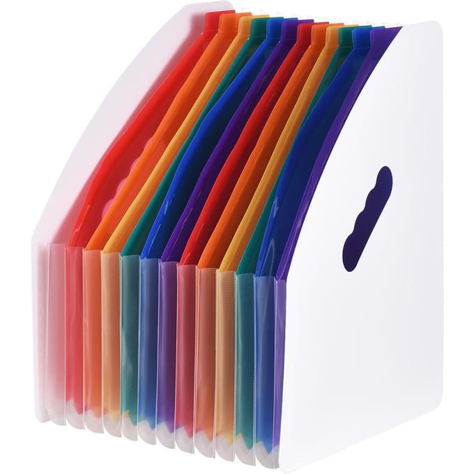 12 zakken Uitbreidende bestandsmap Accordian File Organizer A4 Letter-formaat Document Organizer File