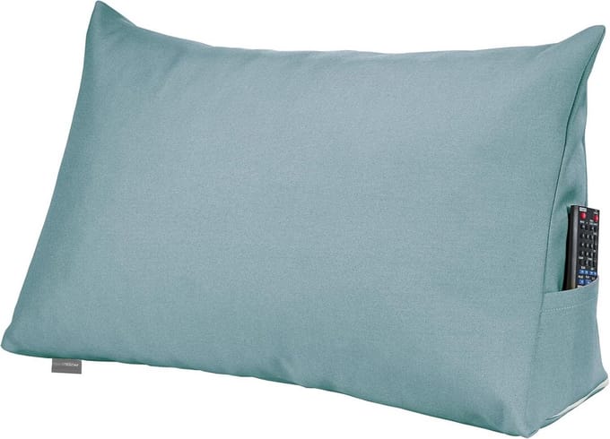 Ergonomisch Leeskussen/Rugkussen Turquoise 70x40 cm met Zijvak en Wasbare Hoes