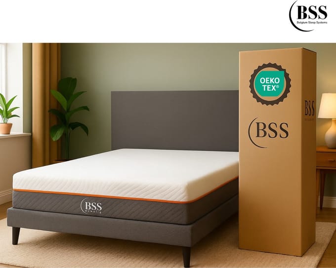 BSS Bedding Initial - Boxspring - Matras 18cm - AirCell Memory Foam - 160x200 cm - Bedden - Grijs