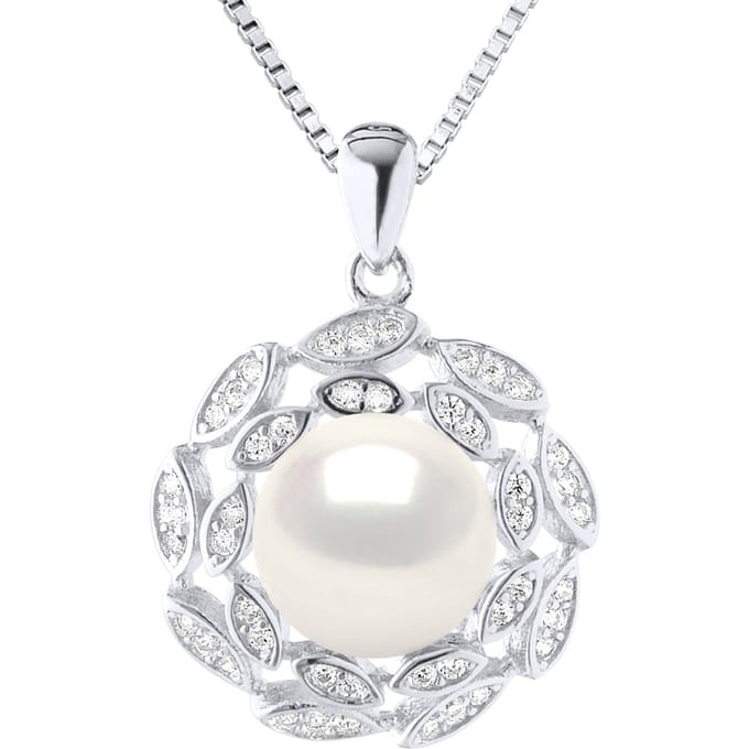 Ketting sieraden - Echte gekweekte zoetwaterparel knop 9-10 mm