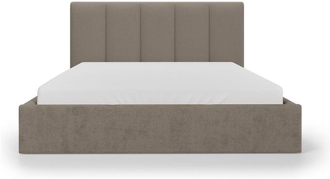 Vente-unique Bed met opbergruimte stof taupe 160 x 200 cm
