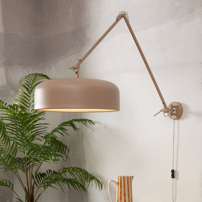 IT´S ABOUT ROMI IT'S ABOUT ROMI wandlamp Marseille, zandkleur, Ø 48 cm