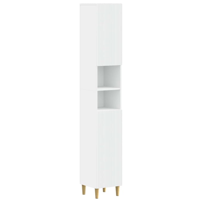 vidaXL - Badkamerkast - met - Open - Plank - ARNHEM - Wit - 30 - x - 31 - x - 190 - cm