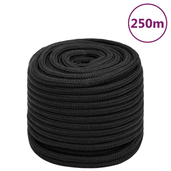 vidaXL - Boottouw - 16 - mm - 250 - m - polypropeen - zwart