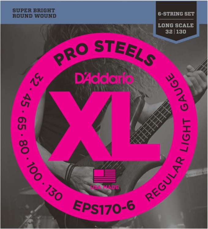 D'Addario EPS170-6 - ProSteels 6-string Bass - Light - Basgitaarsnaren