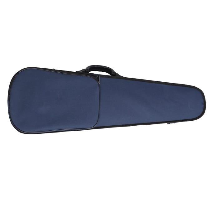 Étui rigide pour violon Triangle Surdimensionné Tissu Oxford Coque rigide résistante à la pression pour violon avec hygromètre blue