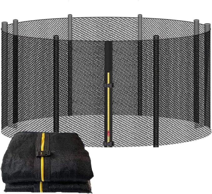 Trampoline Net - Veiligheidsnet Trampoline - Veilig Springen - Universele Pasvorm - Tot 427 cm - Zwart